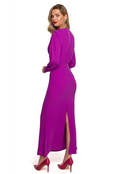 Levandulové dámské šaty s rybím copem - Lavenderia