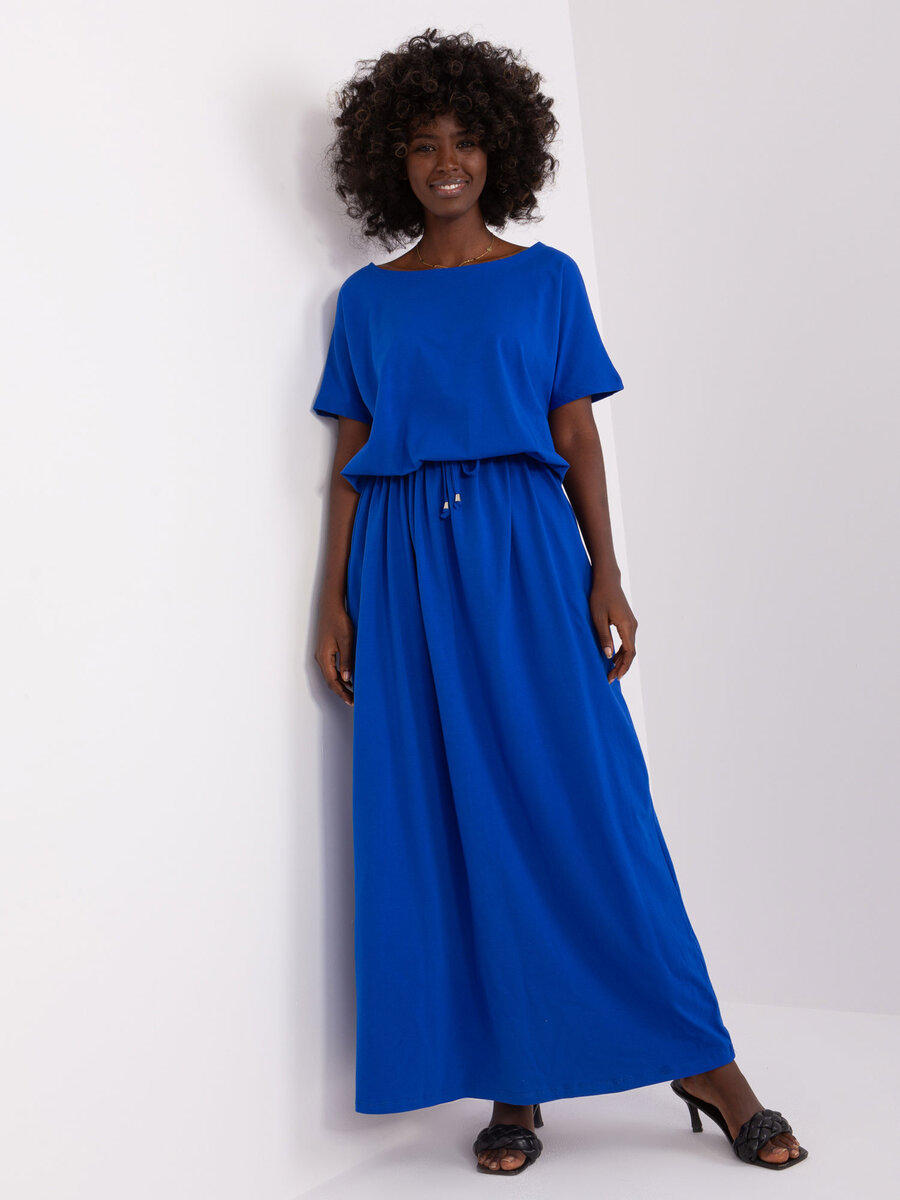Kobaltové maxi šaty FPrice - Letní ležérní styl, jedna velikost i523_2016103432783
