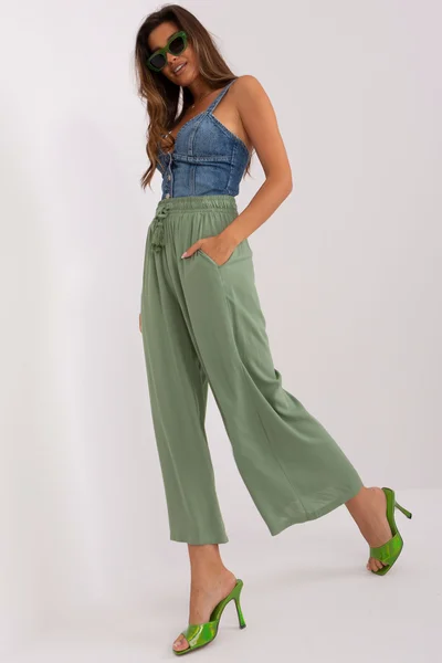 Letní dámské khaki kalhoty Sublevel - FPrice