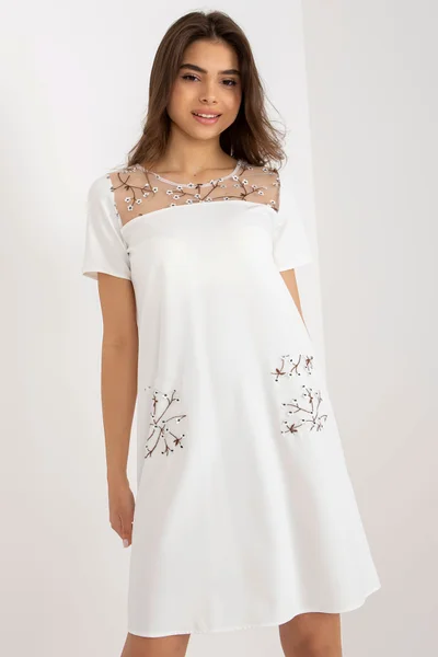 Écruské dámské šaty Lakerta - CottonLuxe