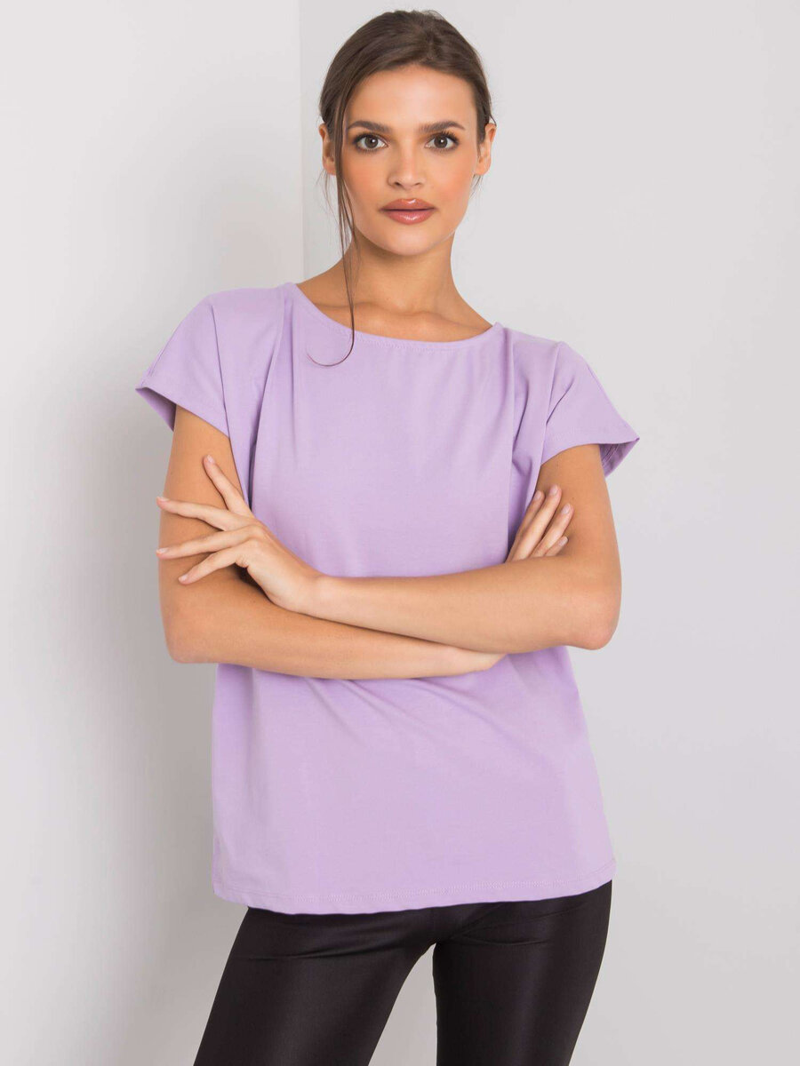 Dámské světle fialové jednobarevné tričko FPrice, L i523_2016102967569