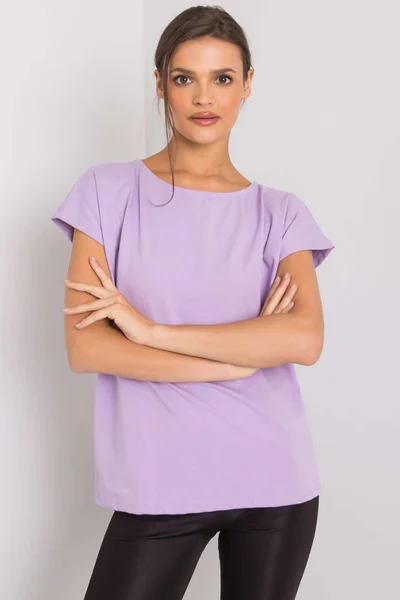 Dámské světle fialové jednobarevné tričko FPrice