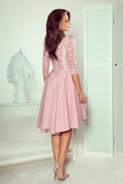 Růžové krajkové šaty Numoco NICOLLE