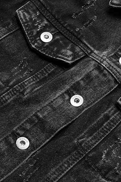 Černá dámská džínová bunda s protrženími 582Q5 DENIM STORIES