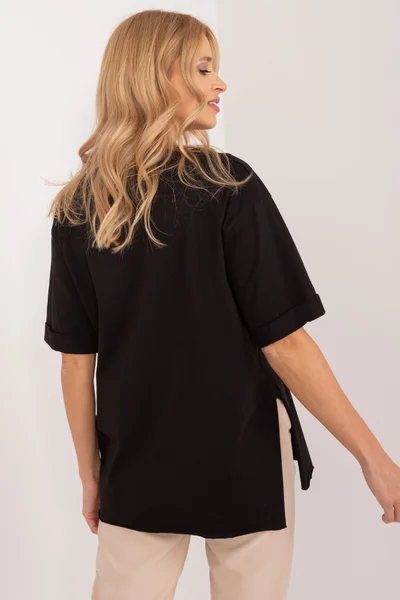 Černé dámské tričko FPrice - Elegantní kousek pro každou ženu