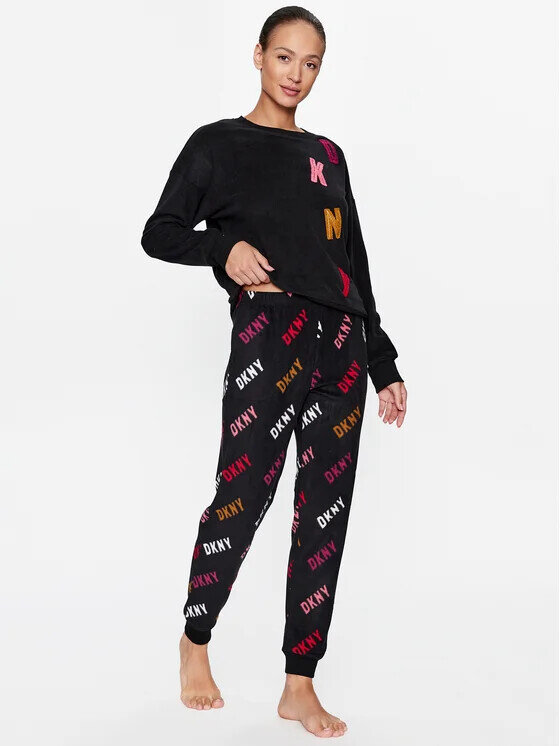 Černé pyžamo pro ženy s logem - DKNY, S i10_P66042_2:92_