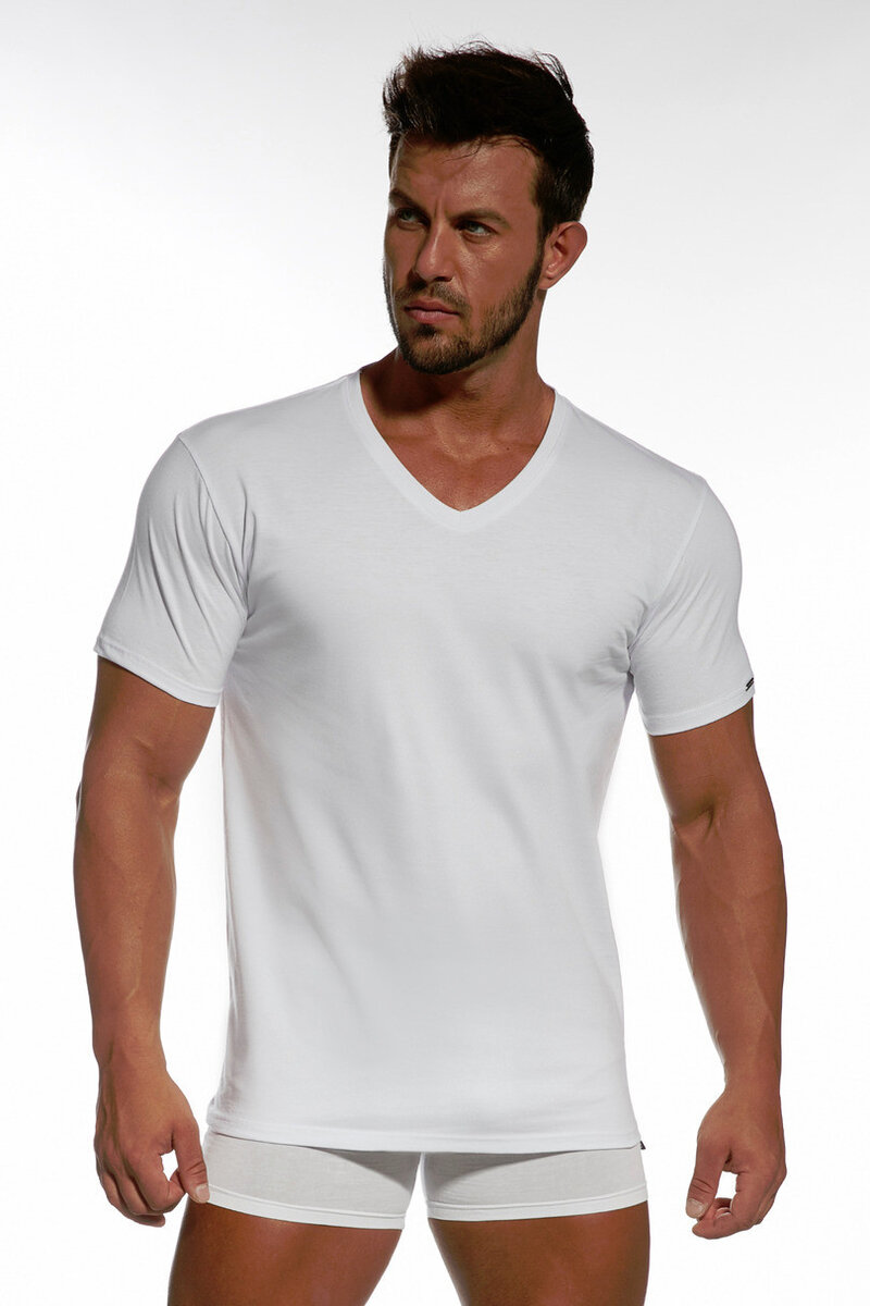 Pánské tričko AUTHENTIC GO0 - Cornette, bílá 2XL i170_AU-201-XXL-000001-01-16