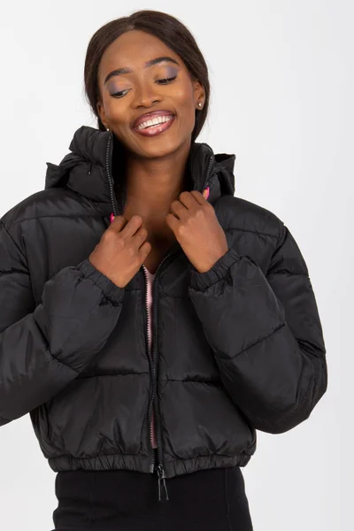 Zimní prošívaná bunda s kapucí pro ženy