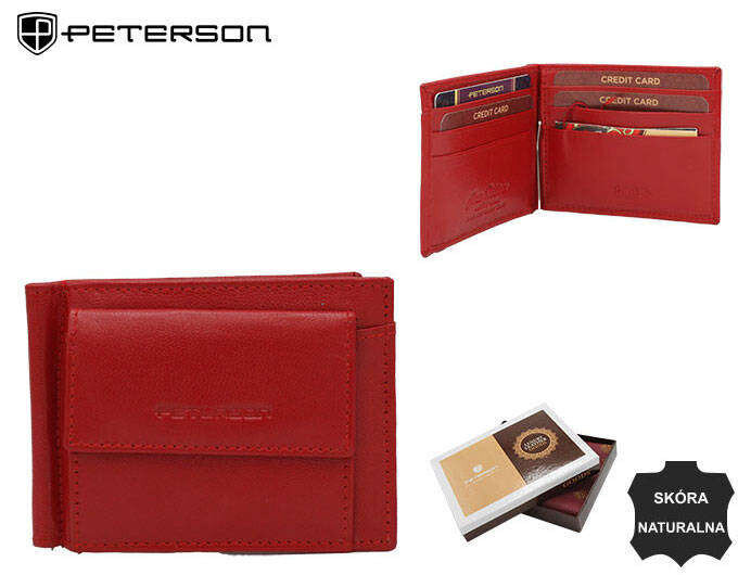 Kožená dámská peněženka Peterson červená, jedna velikost i523_5903051199943