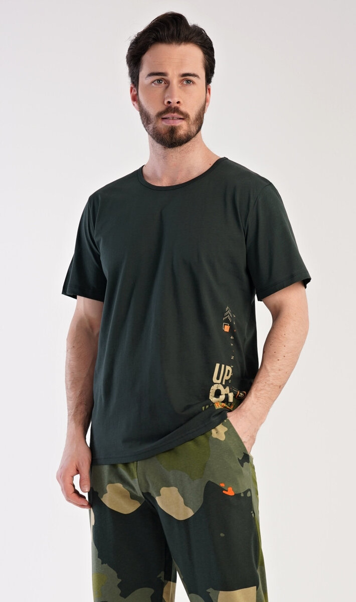 Zelené army pyžamo pro muže Cool Comics, černá XL i232_9321_55455957:černá XL
