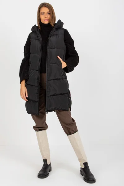 Zimní péřová dámská vesta s kapucí NM