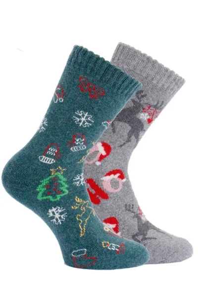 Zimní Dámské Ponožky Vlněné Pletené