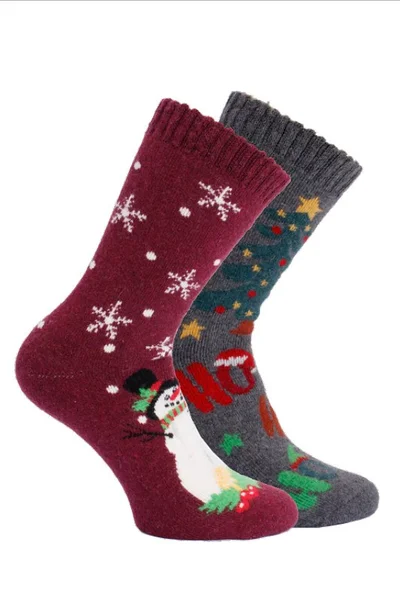 Zimní Dámské Ponožky Vlněné Pletené