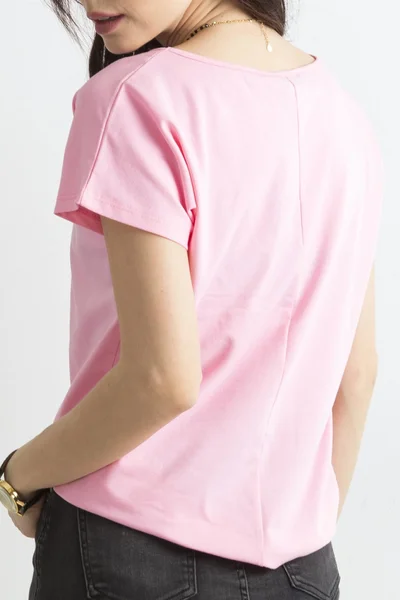 Dámské základní růžové tričko FPrice
