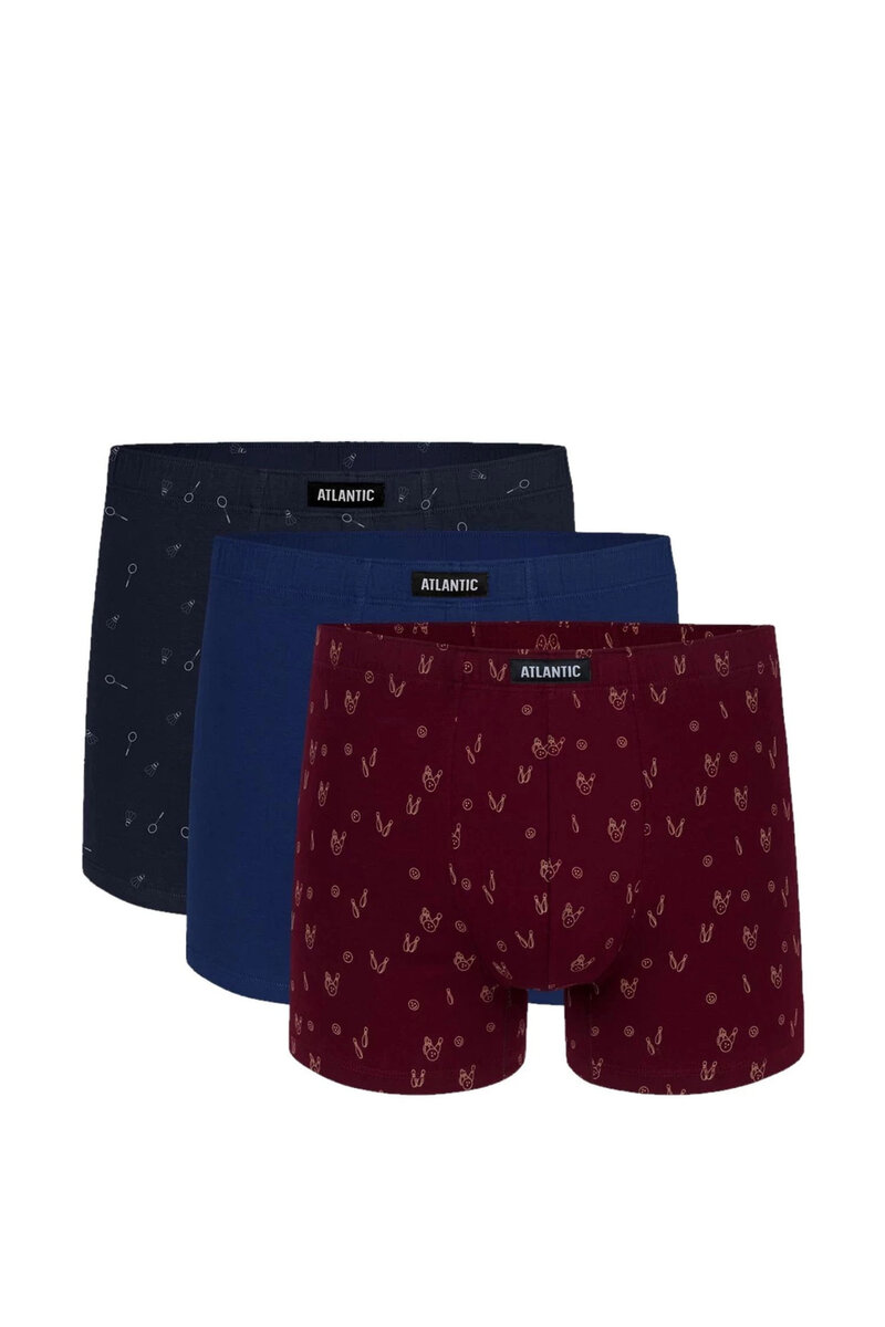 Komfortní boxerky pro muže 3 pack - Kvalita Atlantic, vícebarevná M i41_9999932869_2:vícebarevná_3:M_