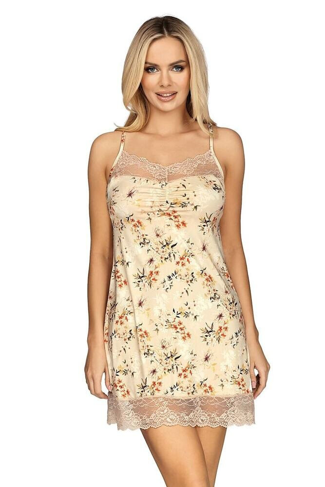 Luxusní dámská košilka Vetana se vzorem květin Hamana, Béžová XL i43_72407_2:béžová_3:XL_