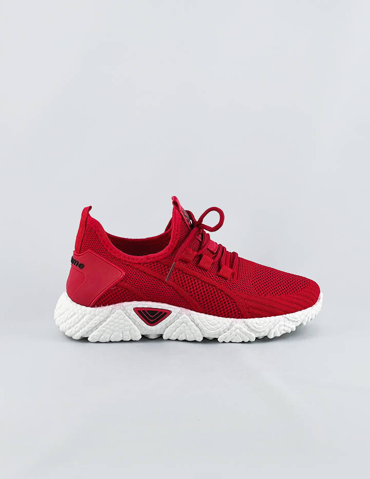 Lehké červené dámské sportovní boty 963J FEEBIT-ER, odcienie czerwieni ONE SIZE i392_19469-19