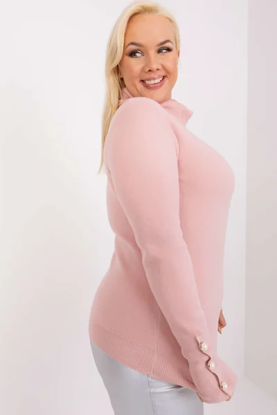 Růžový dámský svetr FPrice - Velikost L/XL