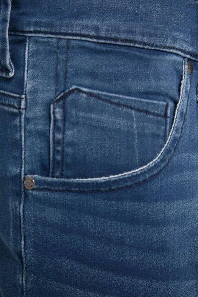 Modré pánské džínové kraťasy Mustang s elastickou tkaninou