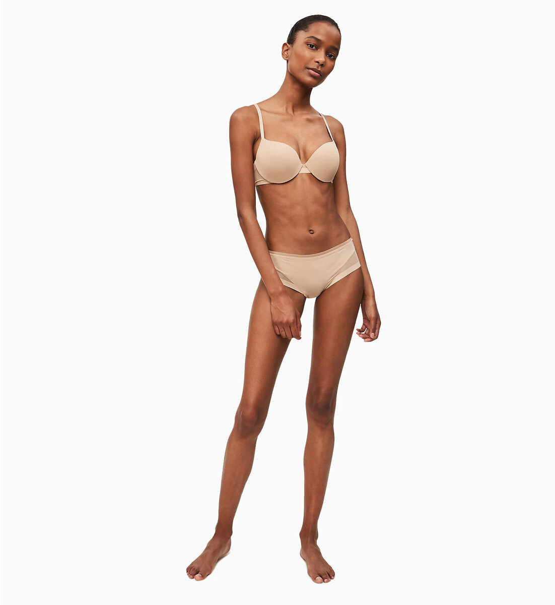 Podprsenka pro ženy vyztužená N3MZ tělová - Calvin Klein, tělová 70C i10_P37063_1:696_2:70_