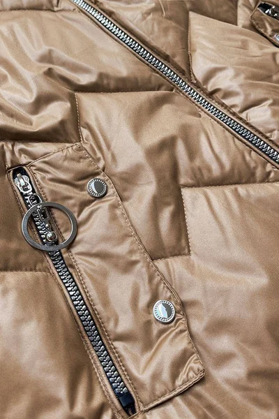 Karamelovomodrá bunda pro ženy s kapucí 9PC BH FOREVER