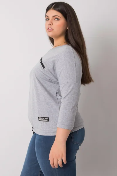 Tmavě khaki halenka plus size FPrice