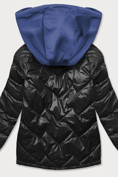 Černomodrá bunda pro ženy s kapucí 869O BH FOREVER