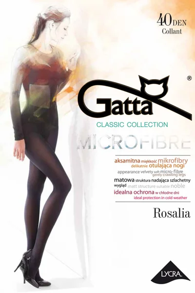 Punčochy Gatta Rosalia Nero 40 DEN pro ženy