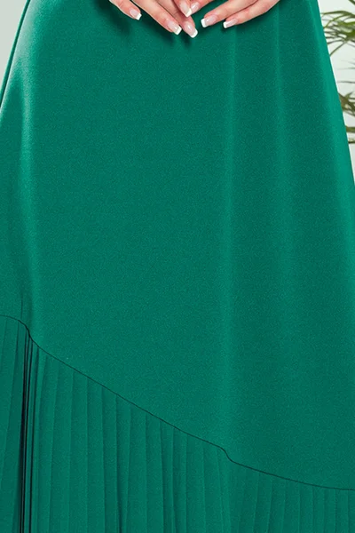 Trapézové šaty s asymetrickým řasením Numoco KARINE