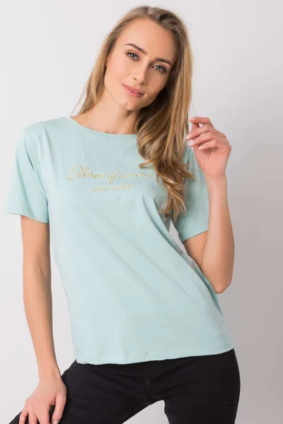 Dámské bavlněné tričko RUE PARIS Mint FPrice