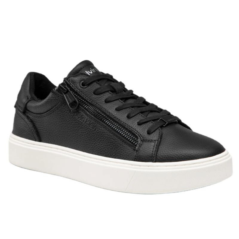 Černé pánské boty Calvin Klein s nízkou špičkou a zipem, 44 i476_72996586