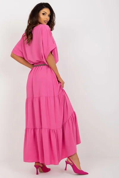 Růžová dámská sukně FPrice s elegantním střihem
