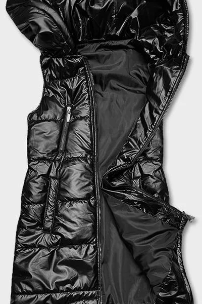 Černá dámská vesta s asymetrickou spodní částí N68 S'WEST