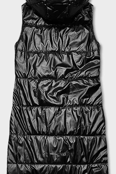 Černá dámská vesta s asymetrickou spodní částí N68 S'WEST