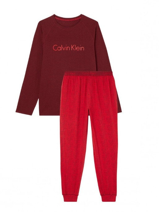 Pánský pyžamový set 45054 6NJ bordočervená - Calvin Klein, bordó/červená M i10_P58361_1:2237_2:91_