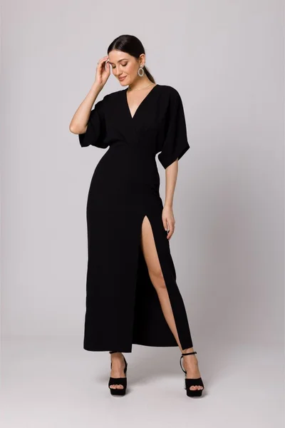 Černé Kimono Maxi Šaty