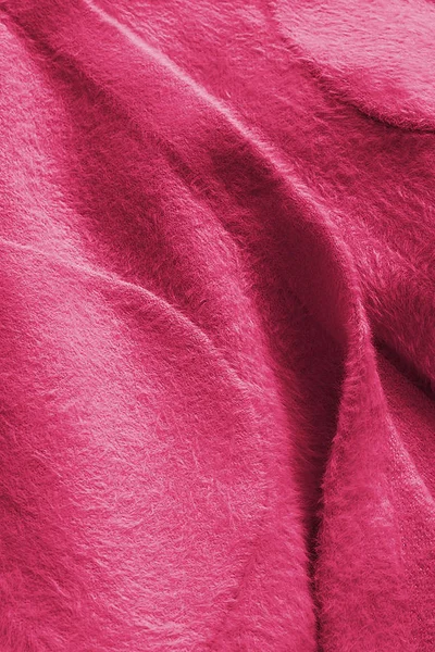 Dámský dlouhý růžový vlněný přehoz přes oblečení typu 