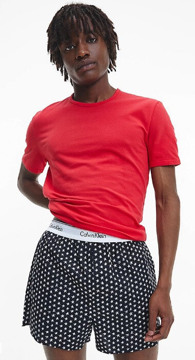 Pyžamo pro muže 4RL9 Q081PI červenáčerná - Calvin Klein, červená - černá M i10_P58618_1:1019_2:91_