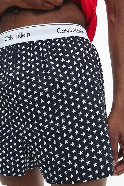 Pyžamo pro muže 4RL9 Q081PI červenáčerná - Calvin Klein