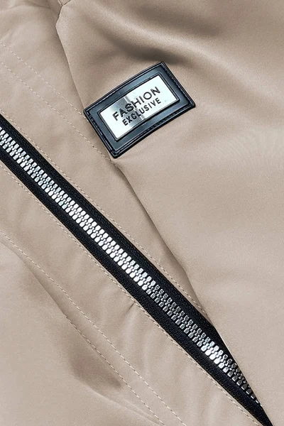Tmavě béžová bunda pro ženy s ozdobnou lemovkou 2M2G9V S'WEST
