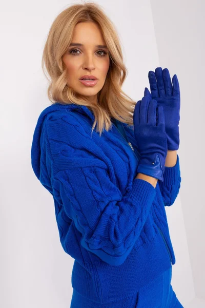 Květinové elegantní dámské rukavice s technologií Touch AT