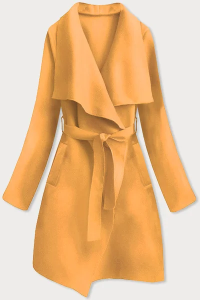Žlutý dámský minimalistický kabát 5R4 MADE IN ITALY