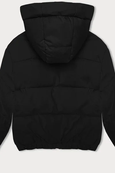 Černá péřová bunda s odepínací kapucí pro ženy J.Style
