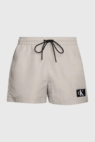 Plavky Calvin Klein Monogram béžové