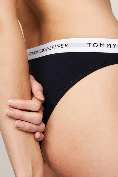 Černé dámské kalhotky s logem - Tommy Hilfiger