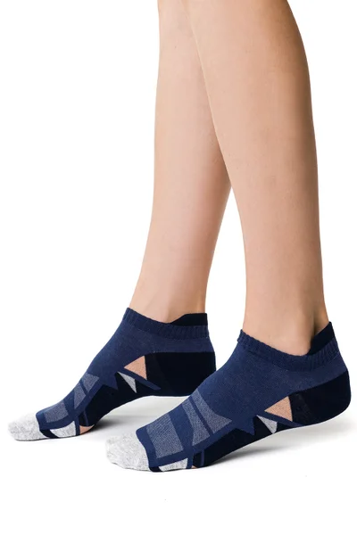 Steven modré kotníkové ponožky pro ženy