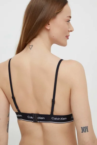 Dámská plavková podprsenka KW0KW02424 BEH černá - Calvin Klein