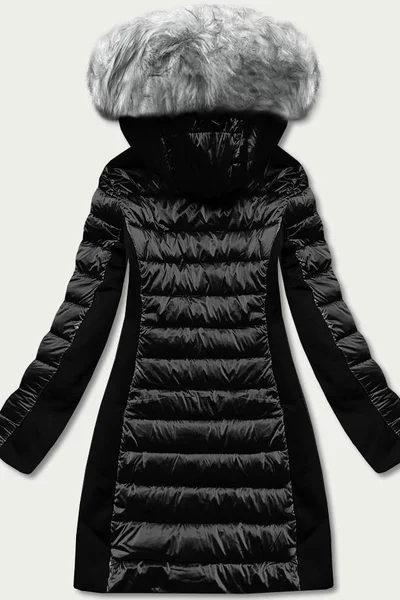 Zimní bunda s odnímatelnou kapucí a kožešinou YES!PINK