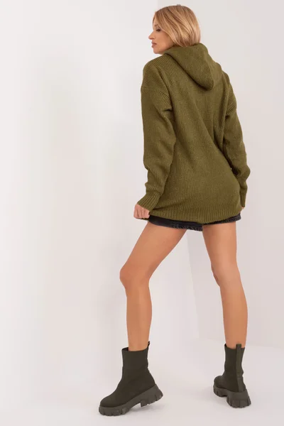 Khaki Oversize Svetrový Pulovr FPrice