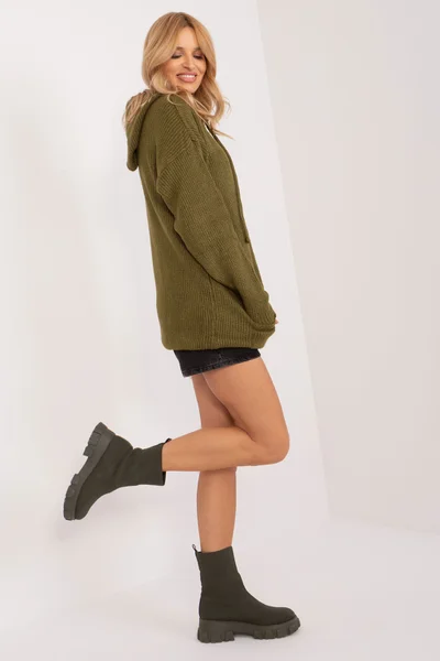 Khaki Oversize Svetrový Pulovr FPrice